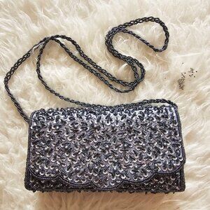 Sequin Clutch Crossbody Bag, NWOT